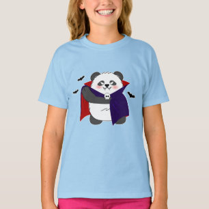 Camiseta Bebé lindo de Halloween Vampiro Panda Dracula
