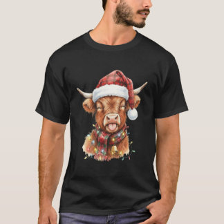 Camiseta Bebé lindo de vaca de las Highlands sombrero de Sa