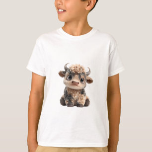 Camiseta Bebé Lindo de Vaca Highland Ternero para Niños