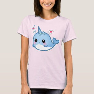 Camiseta Bebé lindo del kawaii narwhal