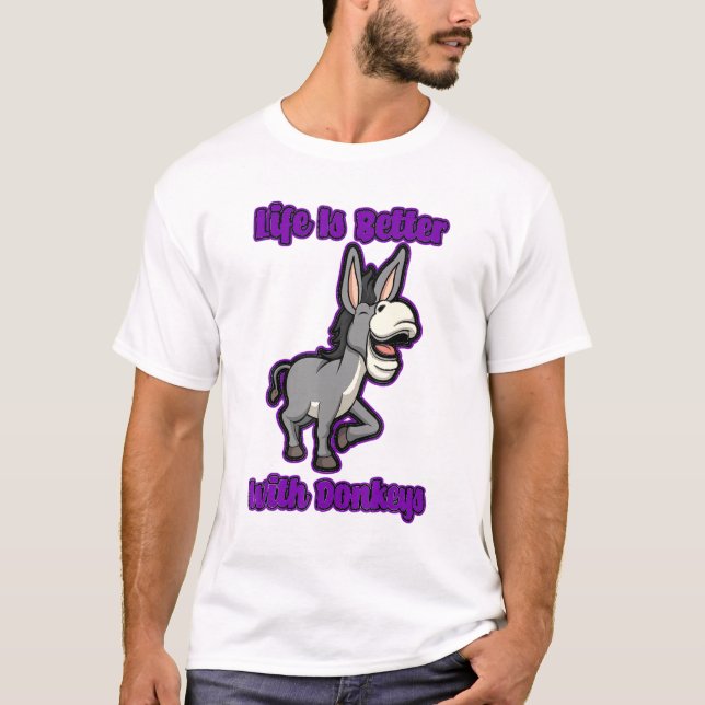 Camiseta Bebé lindo Donkey Life Mule (Anverso)