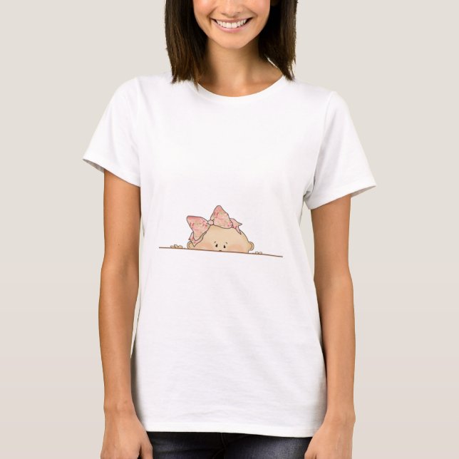 Camiseta Bebé lindo jugando Peek a boo (Anverso)