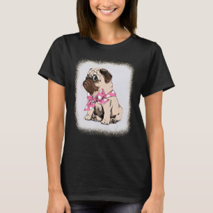 Camiseta Bebé lindo perro pug amor o papá mamá Chica leopar