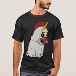 Camiseta Bebé lindo Pug perro unicornio 501