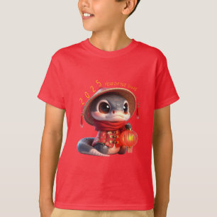 Camiseta Bebé lindo serpiente Año Nuevo chino 2025 niños 2
