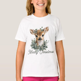 Camiseta Bebé lindo venado Feliz Navidad - Amanecer acuátic