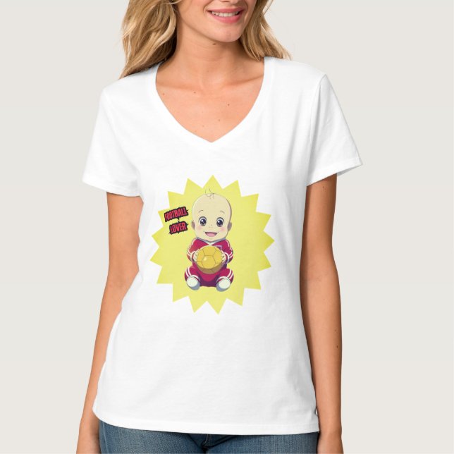 Camiseta Bebé lindo vestido de futbolista (Anverso)