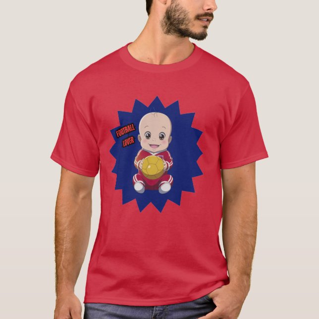 Camiseta Bebé lindo vestido de futbolista (Anverso)