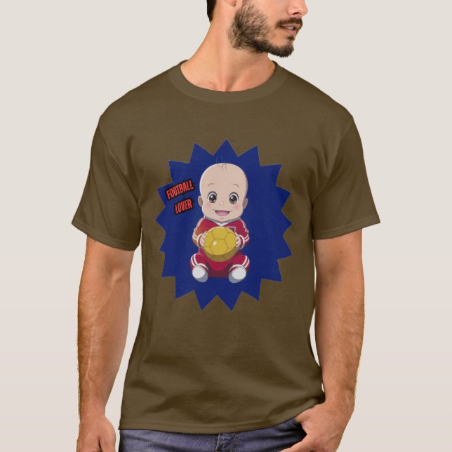 Camiseta Bebé lindo vestido de futbolista (Anverso)