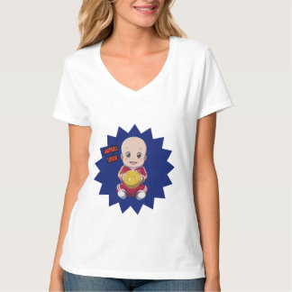 Camiseta Bebé lindo vestido de futbolista