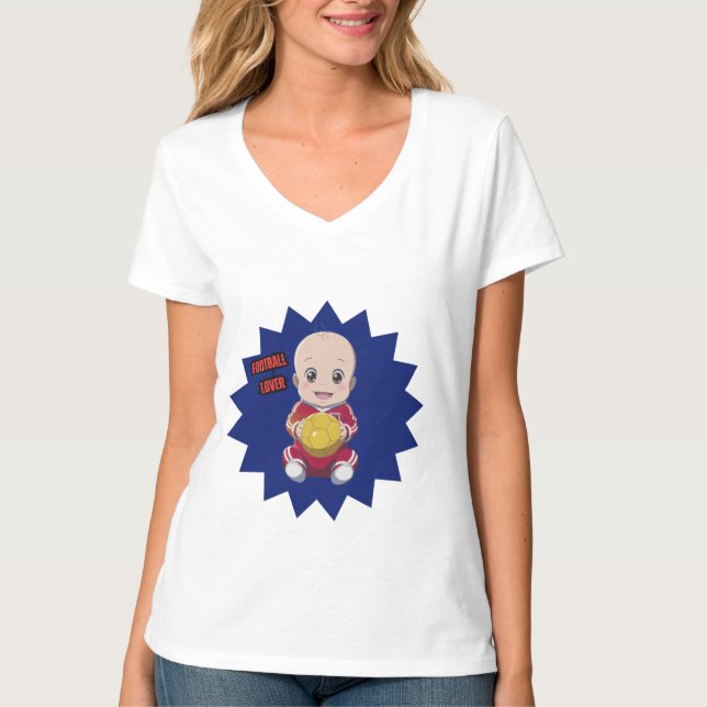 Camiseta Bebé lindo vestido de futbolista (Anverso)
