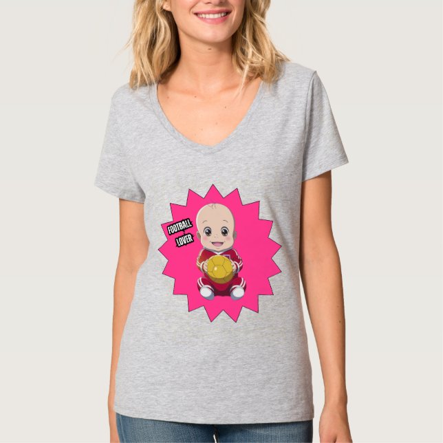 Camiseta Bebé lindo vestido de futbolista (Anverso)