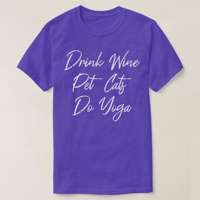 Camiseta Bebe Mascota de vino Gatos Hacer Yoga III (Diseño del anverso)