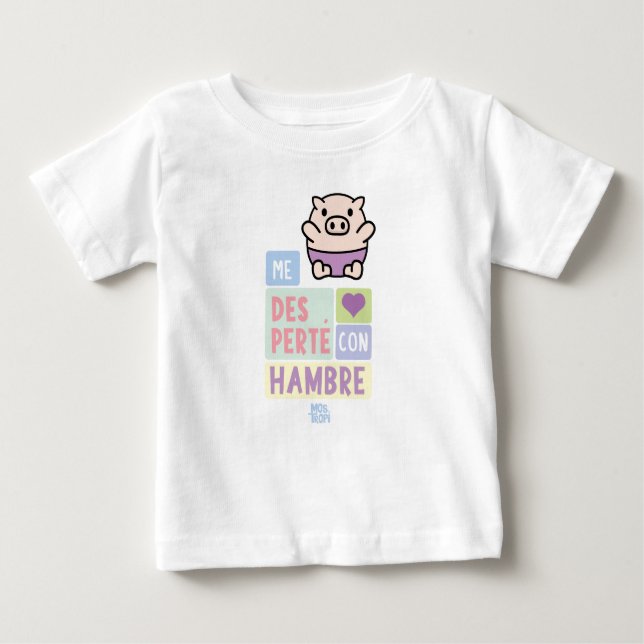 Camiseta Bebé│Me desperté con hambre (Anverso)