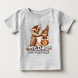 Camiseta bebé: Mi papá mi viejo (gris)