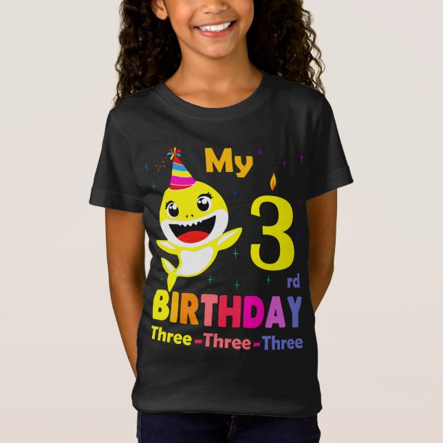 Camiseta Bebé Mi tercer cumpleaños - Fiesta bebé regalos de (Anverso)