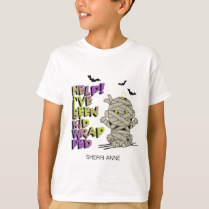 Camiseta Bebé Momia Envuelta Divertida Verde ID683