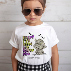 Camiseta Bebé Momia Envuelta Divertida Verde ID683