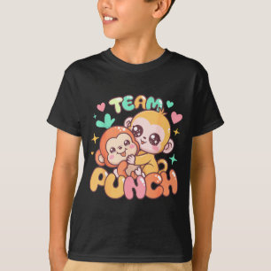 Camiseta Bebé mono lindo puño equipo puño Bebé mono lindo