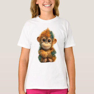 Camiseta Bebé mono vibrante multicolor para niños