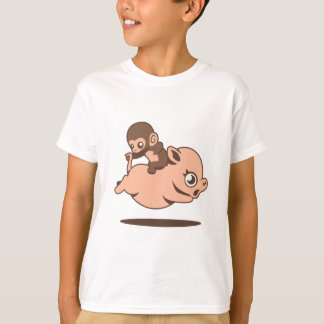 Camiseta Bebé mono (yendo hacia atrás en un cerdo)