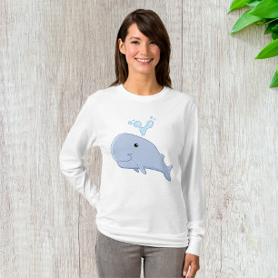 Camiseta Bebé Mujeres Ballenas de Larga Manga