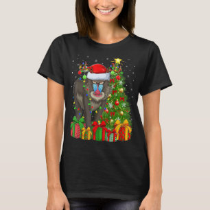 Camiseta Bebé Navidad Navidad Navidad Navidad Santa Baboon 