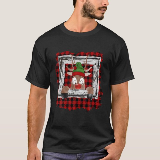 Camiseta Bebé Navidades de ciervos renos Vacaciones en búfa (Anverso)