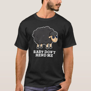 Camiseta Bebé No Me Herd Graciosa Oveja Negra Pun Dark BG