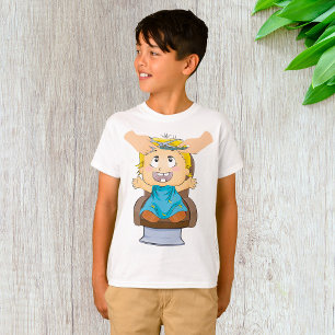 Camiseta Bebé Obteniendo un corte de pelo Graciosa Barbería