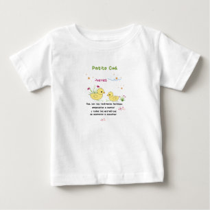 Camiseta bebé patito cuá día jueves