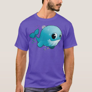 Camiseta Bebé pequeño y ballena azul