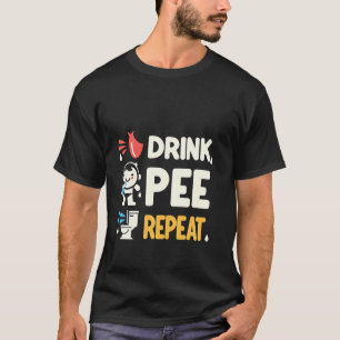 Camiseta Bebe Píe Repite Fiesta Borracho Consejo -