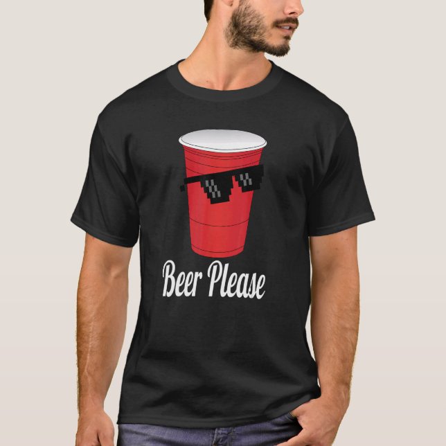 Camiseta Bebe Please Red Plastic Cup Gafas de sol (Anverso)