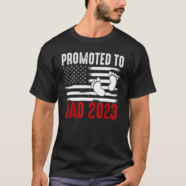 Camiseta Bebé Promocionado A Dad 2023 Guay Us Flag Family M (Anverso)