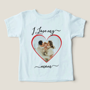 Camiseta bebé que amo a mi mamá