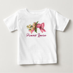 camiseta bebé ramo de flores blancas