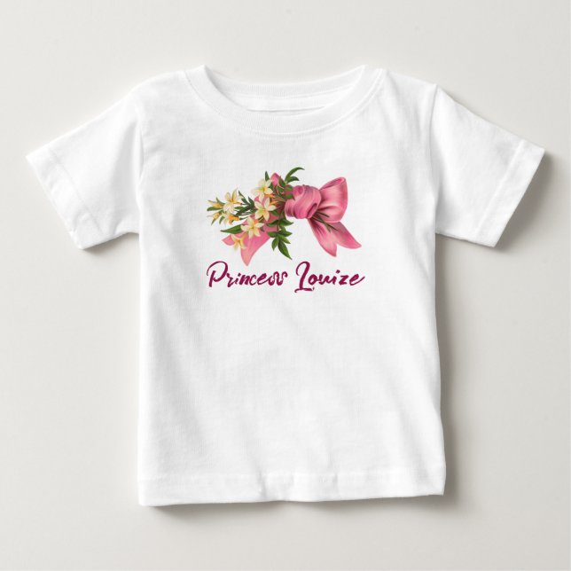 camiseta bebé ramo de flores blancas (Anverso)