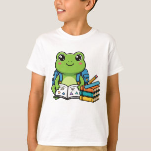 Camiseta Bebé Rana Estudiante Adorable - De vuelta a la esc