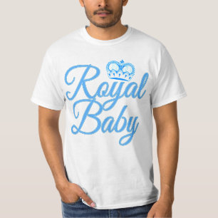 Camiseta Bebé real en azul con la corona