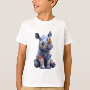 Camiseta Bebé Rinoceronte Nebulosa Galáctica Niños