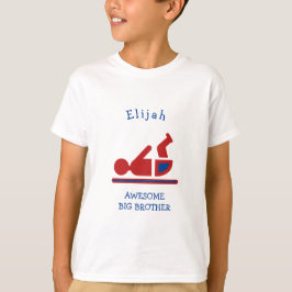 Camiseta Bebé Rojo Personalizado, GRANDE HERMANO