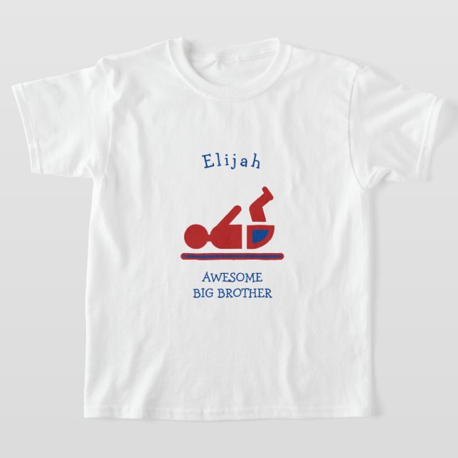 Camiseta Bebé Rojo Personalizado, GRANDE HERMANO (Distribución)
