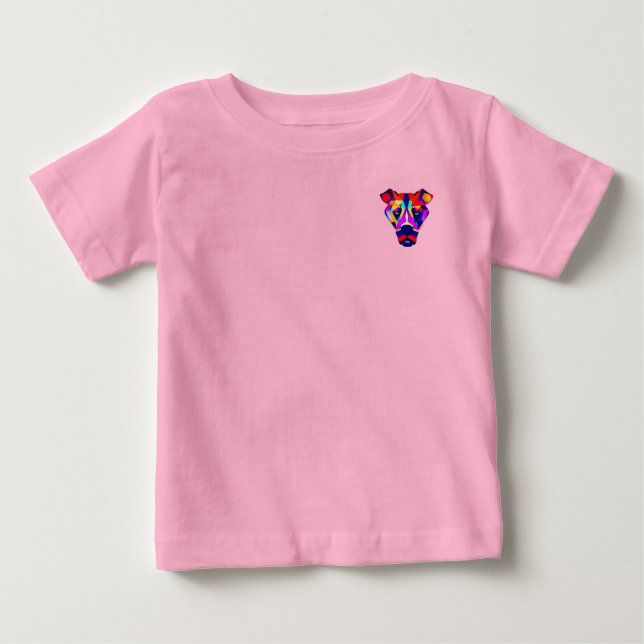Camiseta bebé rosa bebé de Alexander's Dog bolsill (Anverso)