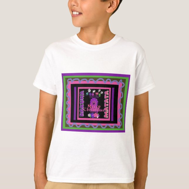 Camiseta Bebé rosa Bella Feliz Navidad Hakuna Matata (Anverso)