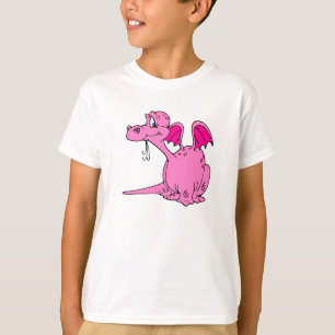 Camiseta Bebé rosado lindo del dragón