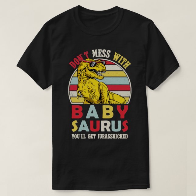 Camiseta Bebé Saurus Shirt Babysaurt Shirt Dinosaur Baby An (Diseño del anverso)