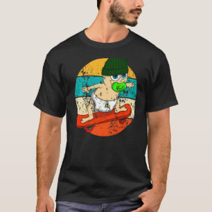 Camiseta Bebé Skateboard Pregnancy Vintage
