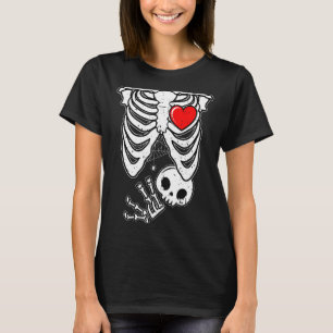 Camiseta Bebé Skeleton Cage preñado de costilla de rayos X
