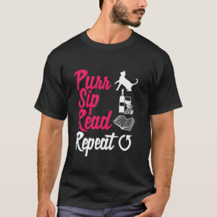 Camiseta Bebe Sorbo Lee Repite Libro De Vino De Gato Bonito